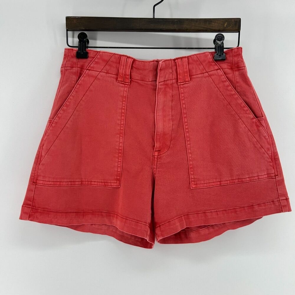 Pistola Marissa High Rise Shorts Women's 28 Red Pink Utility Stretch Short